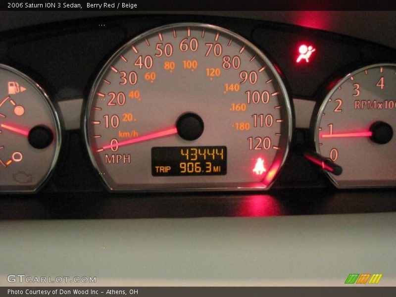 Berry Red / Beige 2006 Saturn ION 3 Sedan