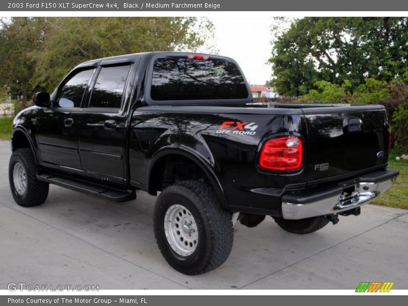Black / Medium Parchment Beige 2003 Ford F150 XLT SuperCrew 4x4
