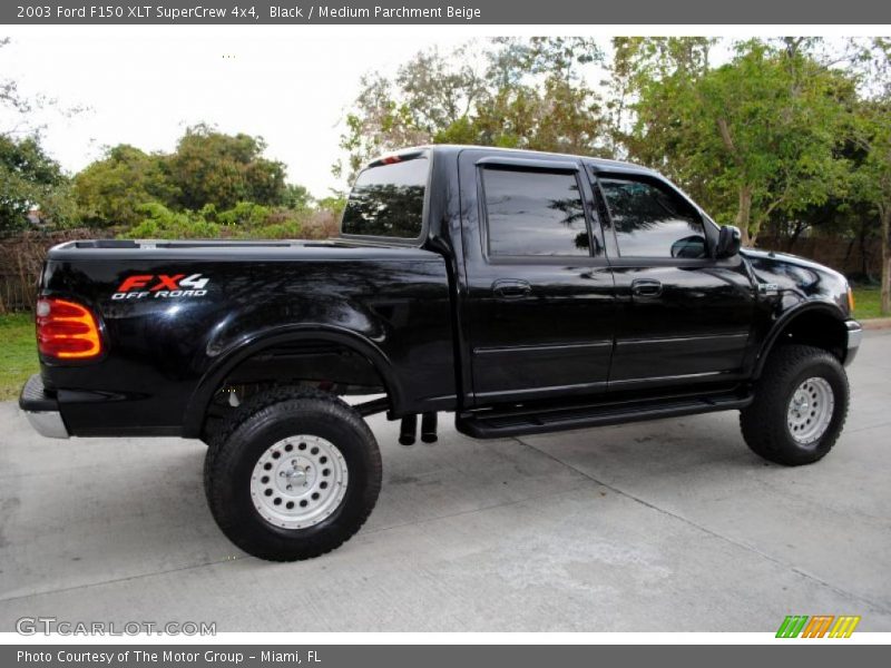 Black / Medium Parchment Beige 2003 Ford F150 XLT SuperCrew 4x4