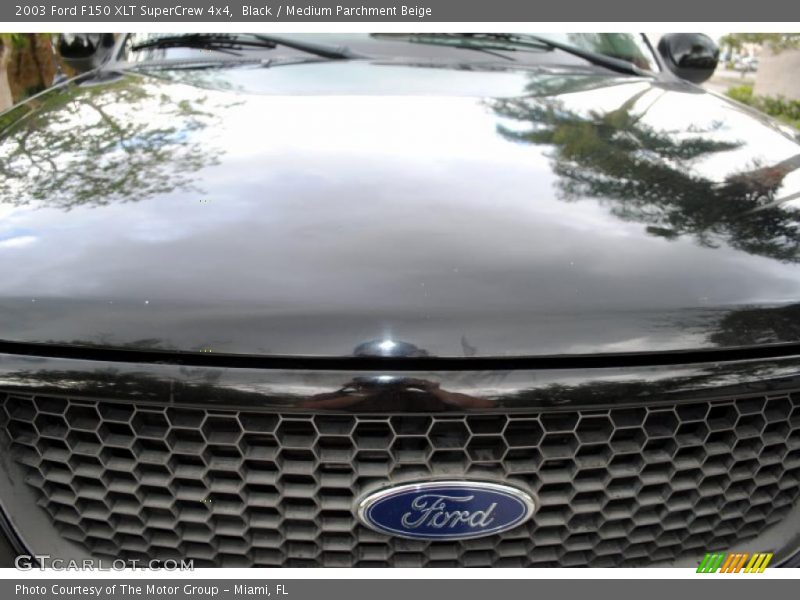 Black / Medium Parchment Beige 2003 Ford F150 XLT SuperCrew 4x4
