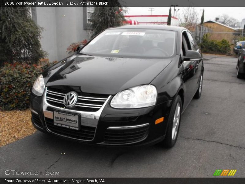 Black / Anthracite Black 2008 Volkswagen Jetta SE Sedan