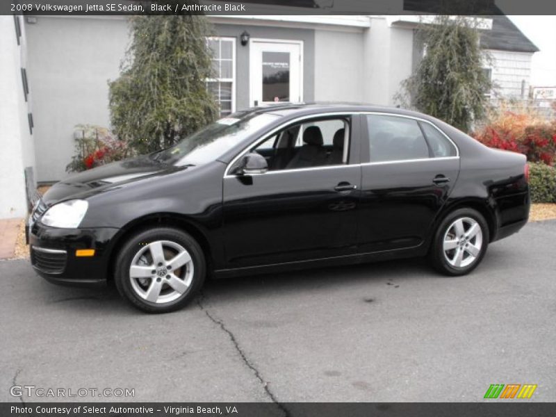 Black / Anthracite Black 2008 Volkswagen Jetta SE Sedan