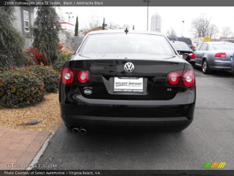 Black / Anthracite Black 2008 Volkswagen Jetta SE Sedan