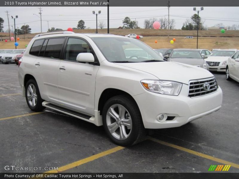 Blizzard White Pearl / Ash 2010 Toyota Highlander Limited