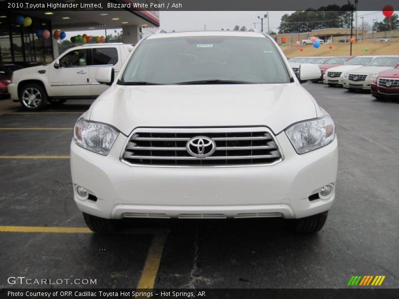 Blizzard White Pearl / Ash 2010 Toyota Highlander Limited