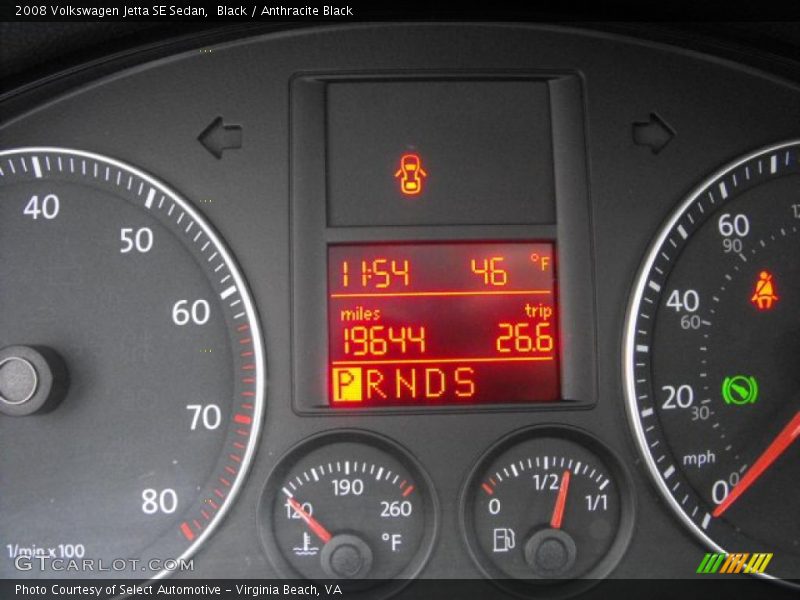 Black / Anthracite Black 2008 Volkswagen Jetta SE Sedan