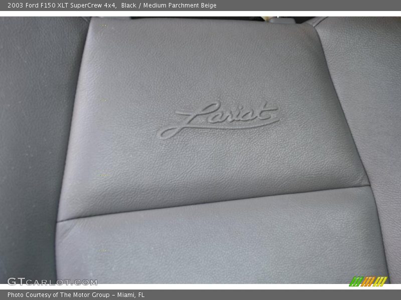 Black / Medium Parchment Beige 2003 Ford F150 XLT SuperCrew 4x4