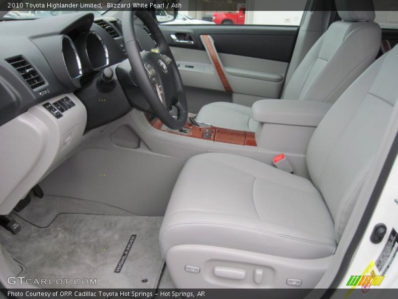 Blizzard White Pearl / Ash 2010 Toyota Highlander Limited