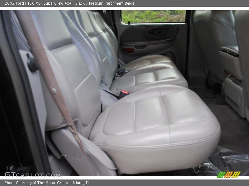 Black / Medium Parchment Beige 2003 Ford F150 XLT SuperCrew 4x4