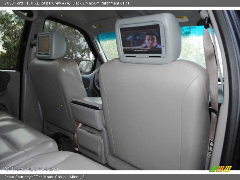 Black / Medium Parchment Beige 2003 Ford F150 XLT SuperCrew 4x4