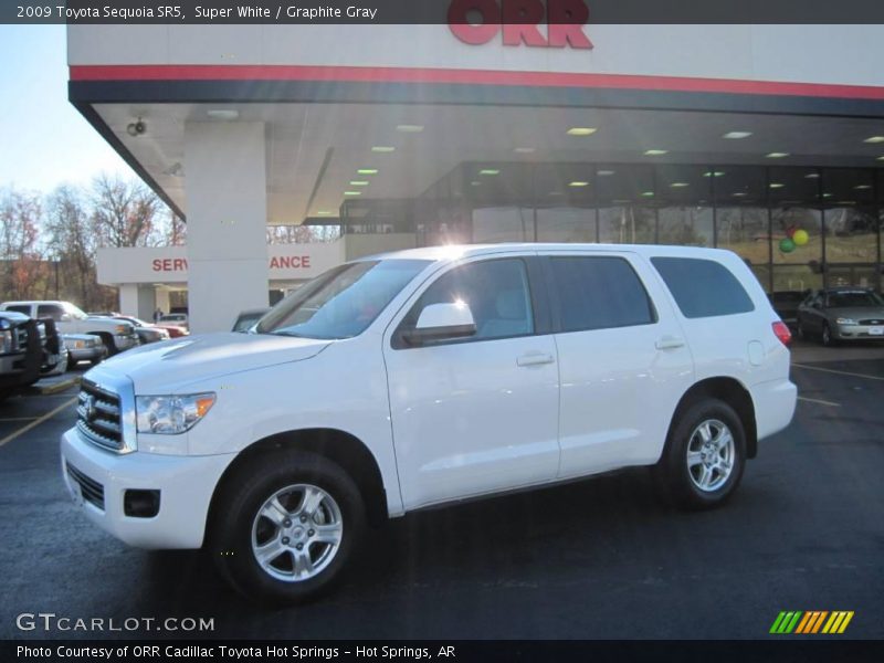 Super White / Graphite Gray 2009 Toyota Sequoia SR5