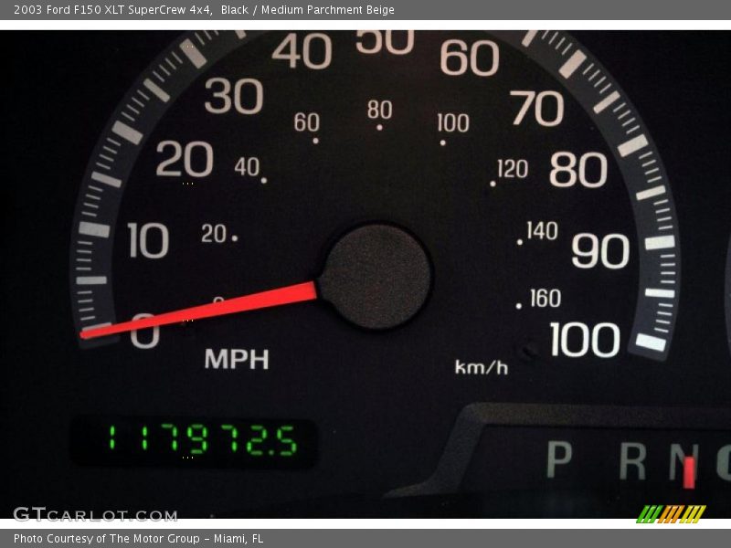 Black / Medium Parchment Beige 2003 Ford F150 XLT SuperCrew 4x4