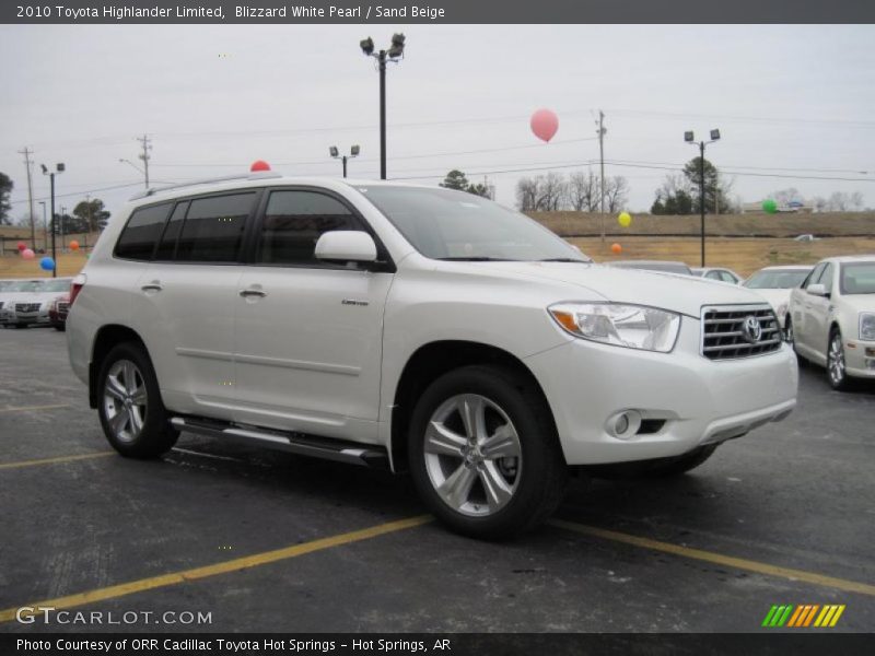 Blizzard White Pearl / Sand Beige 2010 Toyota Highlander Limited