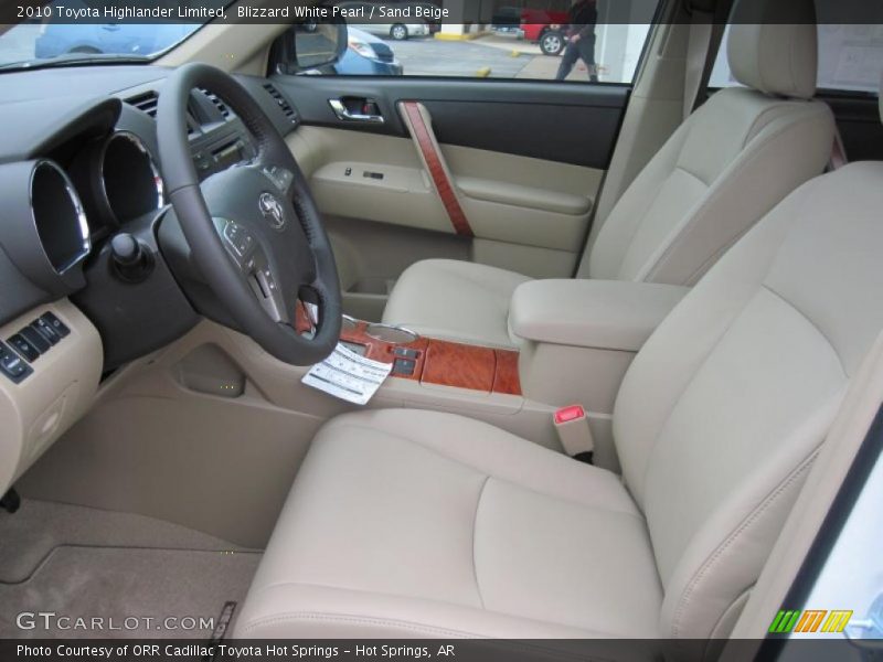 Blizzard White Pearl / Sand Beige 2010 Toyota Highlander Limited