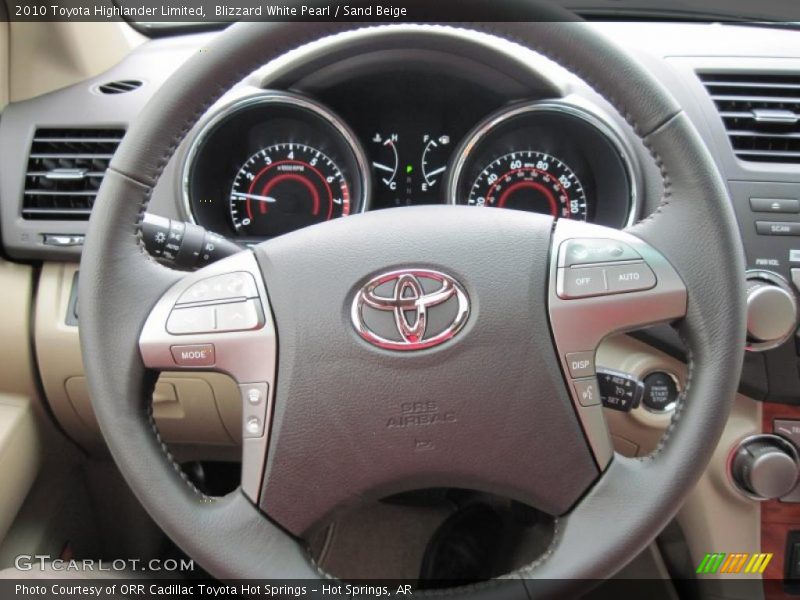 Blizzard White Pearl / Sand Beige 2010 Toyota Highlander Limited
