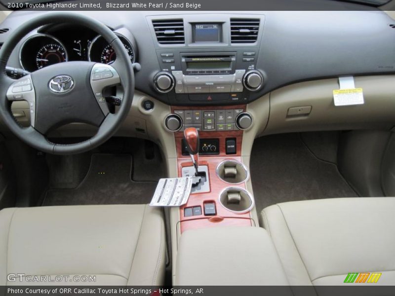 Blizzard White Pearl / Sand Beige 2010 Toyota Highlander Limited