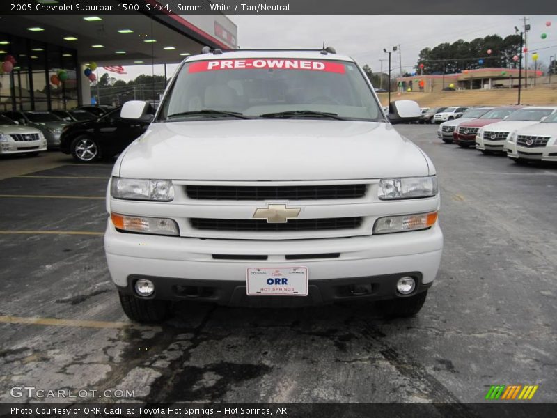 Summit White / Tan/Neutral 2005 Chevrolet Suburban 1500 LS 4x4