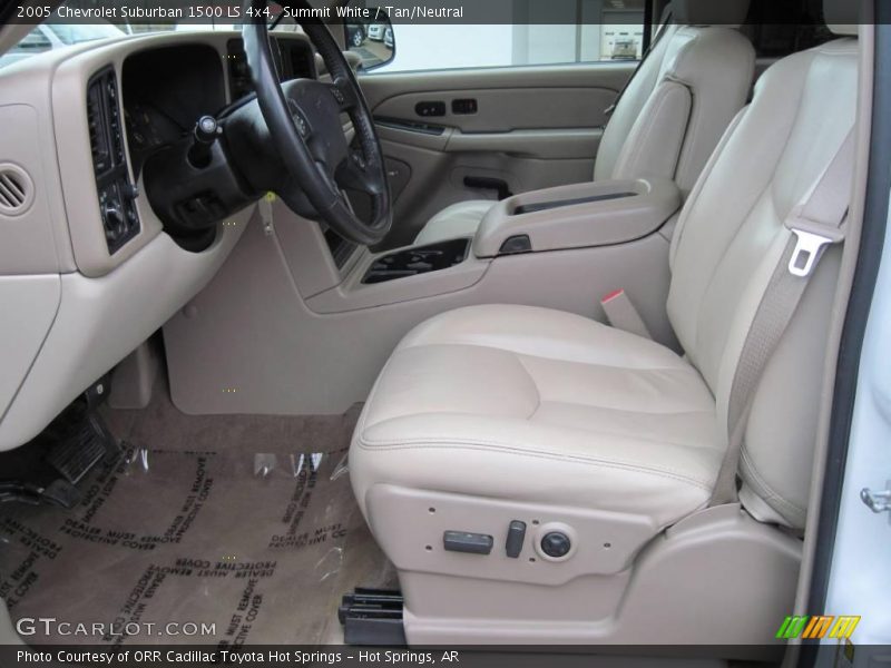 Summit White / Tan/Neutral 2005 Chevrolet Suburban 1500 LS 4x4