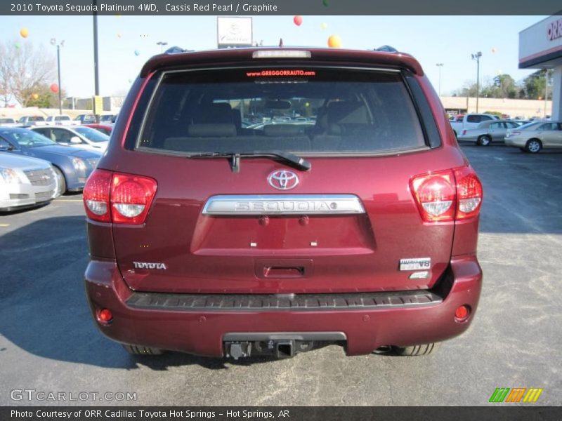 Cassis Red Pearl / Graphite 2010 Toyota Sequoia Platinum 4WD