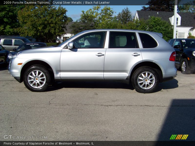 Crystal Silver Metallic / Black Full Leather 2009 Porsche Cayenne Tiptronic