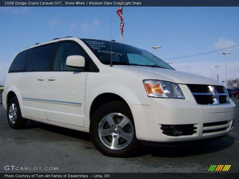 Stone White / Medium Slate Gray/Light Shale 2008 Dodge Grand Caravan SXT
