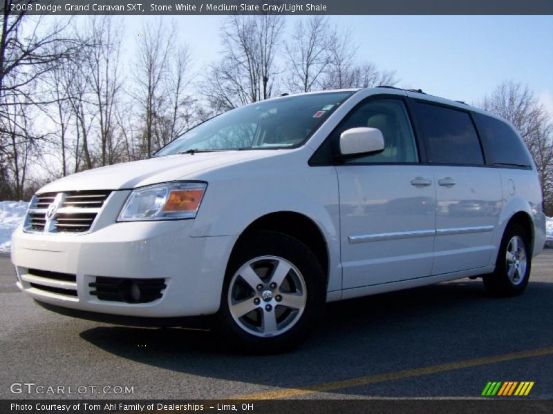 Stone White / Medium Slate Gray/Light Shale 2008 Dodge Grand Caravan SXT