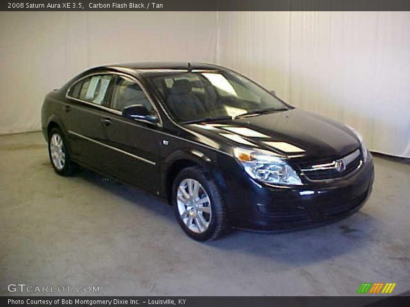 Carbon Flash Black / Tan 2008 Saturn Aura XE 3.5