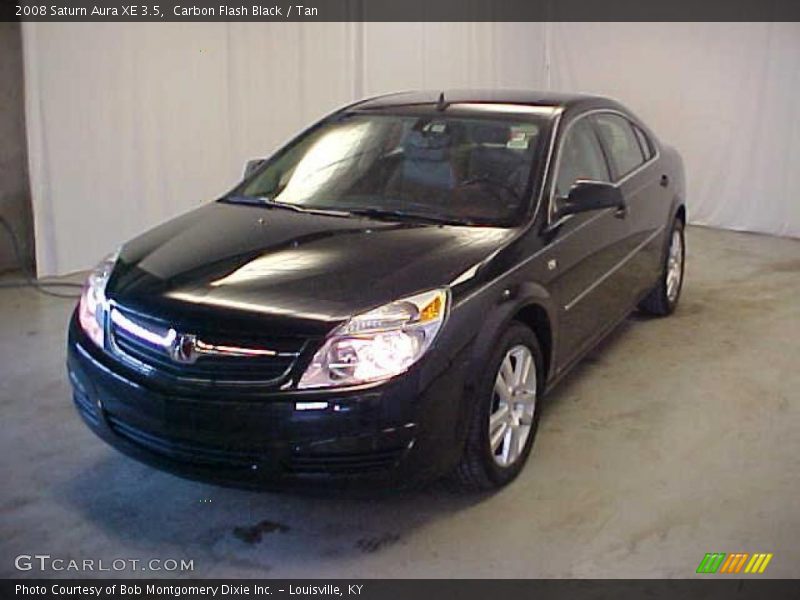 Carbon Flash Black / Tan 2008 Saturn Aura XE 3.5