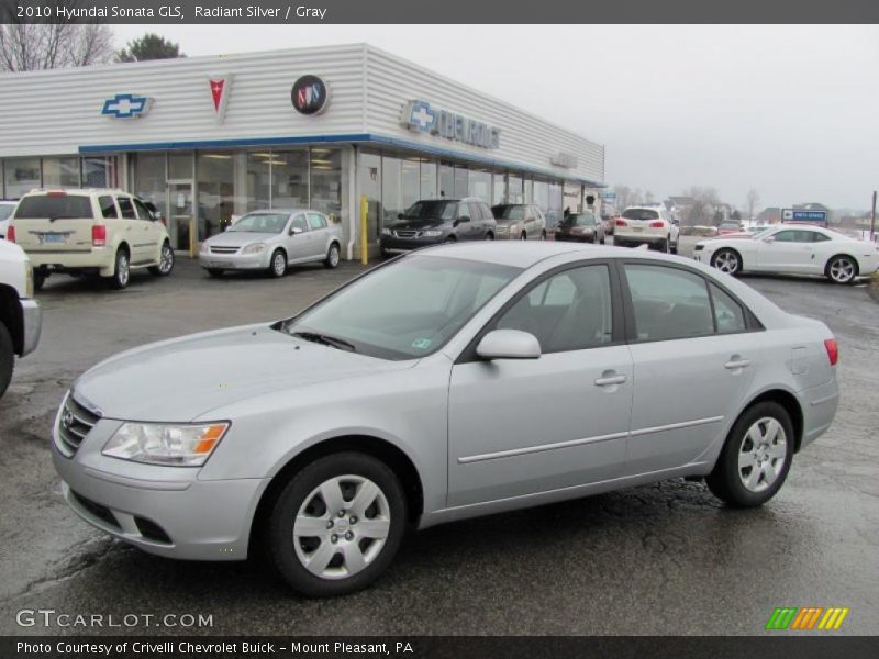 Radiant Silver / Gray 2010 Hyundai Sonata GLS