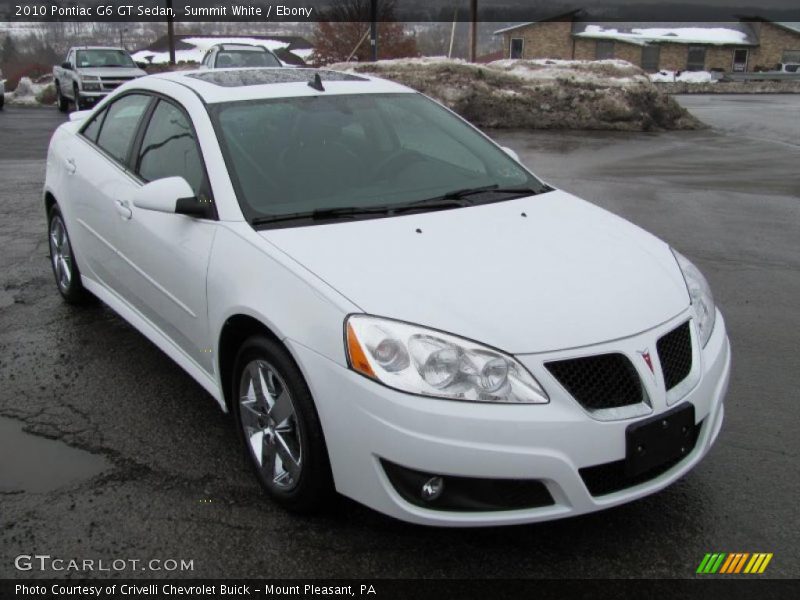 Summit White / Ebony 2010 Pontiac G6 GT Sedan