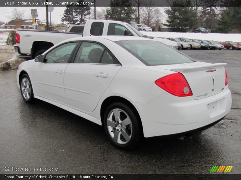 Summit White / Ebony 2010 Pontiac G6 GT Sedan