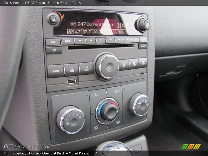 Summit White / Ebony 2010 Pontiac G6 GT Sedan