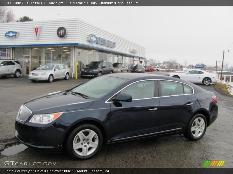 Midnight Blue Metallic / Dark Titanium/Light Titanium 2010 Buick LaCrosse CX