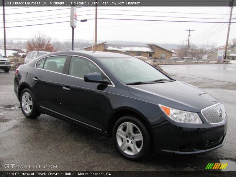 Midnight Blue Metallic / Dark Titanium/Light Titanium 2010 Buick LaCrosse CX