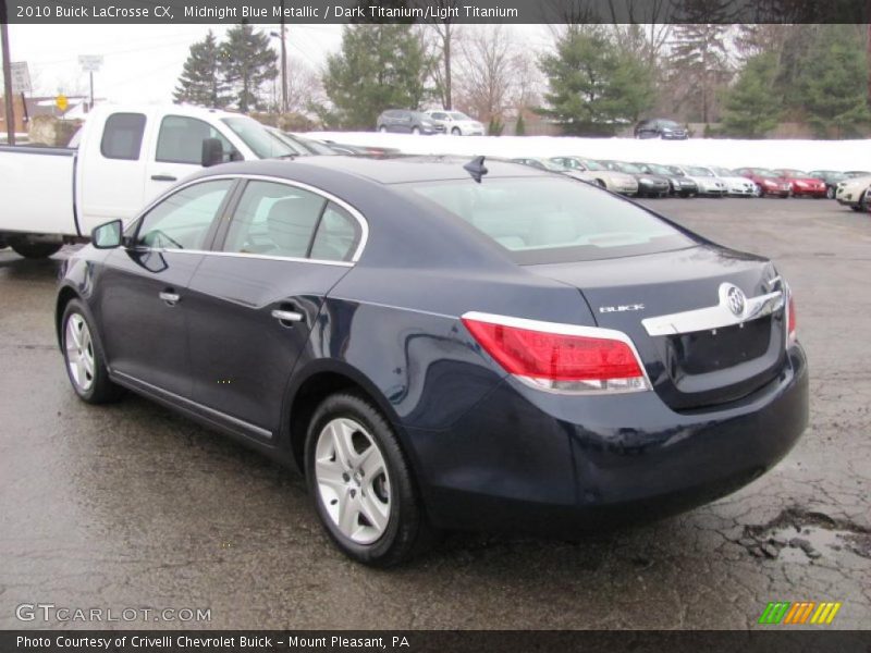 Midnight Blue Metallic / Dark Titanium/Light Titanium 2010 Buick LaCrosse CX