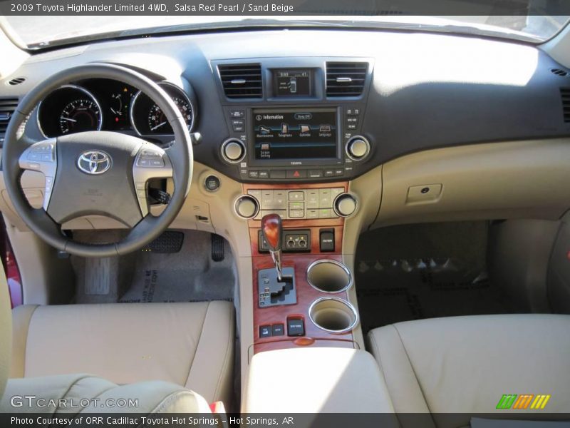 Salsa Red Pearl / Sand Beige 2009 Toyota Highlander Limited 4WD