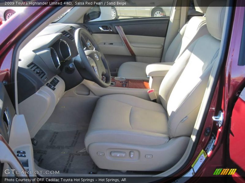 Salsa Red Pearl / Sand Beige 2009 Toyota Highlander Limited 4WD