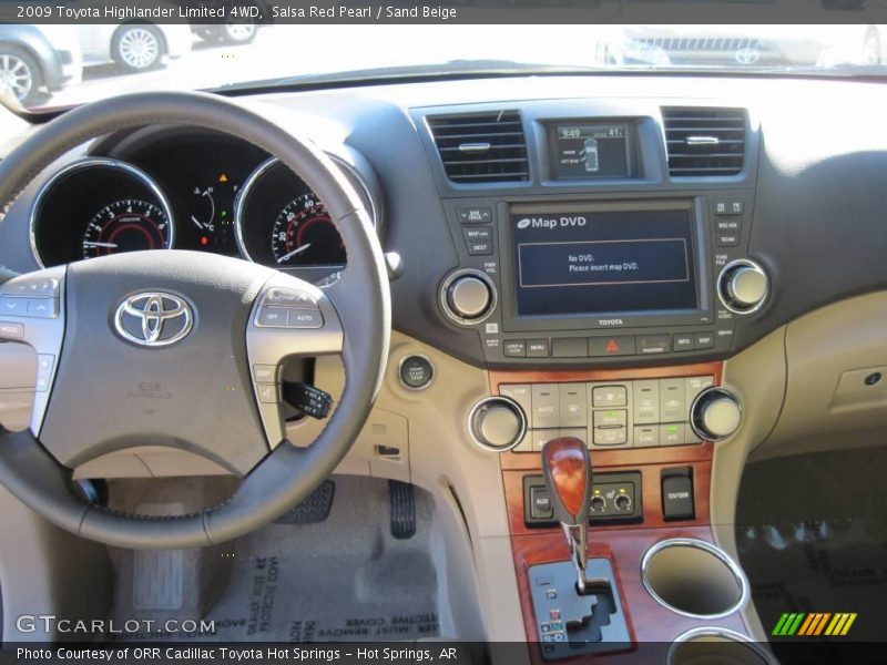 Salsa Red Pearl / Sand Beige 2009 Toyota Highlander Limited 4WD
