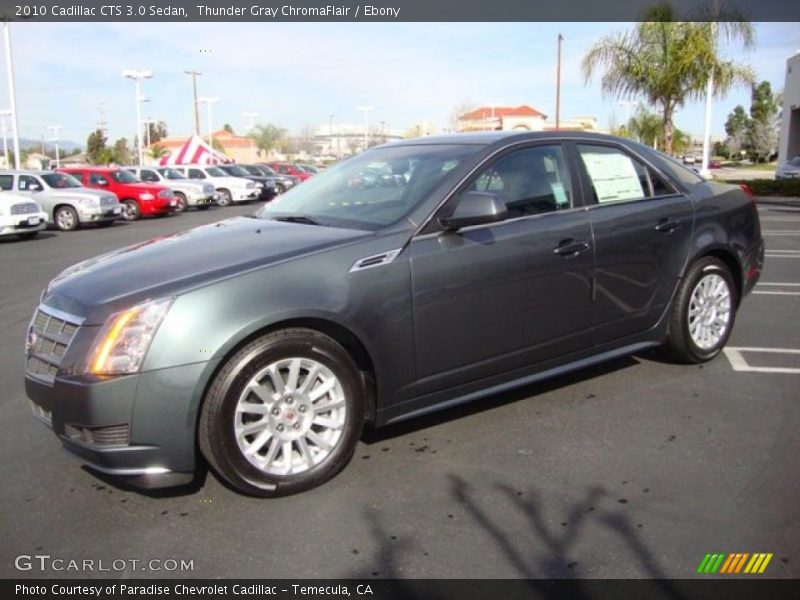 Thunder Gray ChromaFlair / Ebony 2010 Cadillac CTS 3.0 Sedan