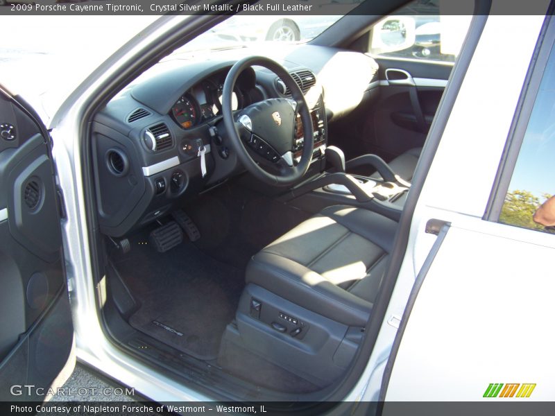 Crystal Silver Metallic / Black Full Leather 2009 Porsche Cayenne Tiptronic