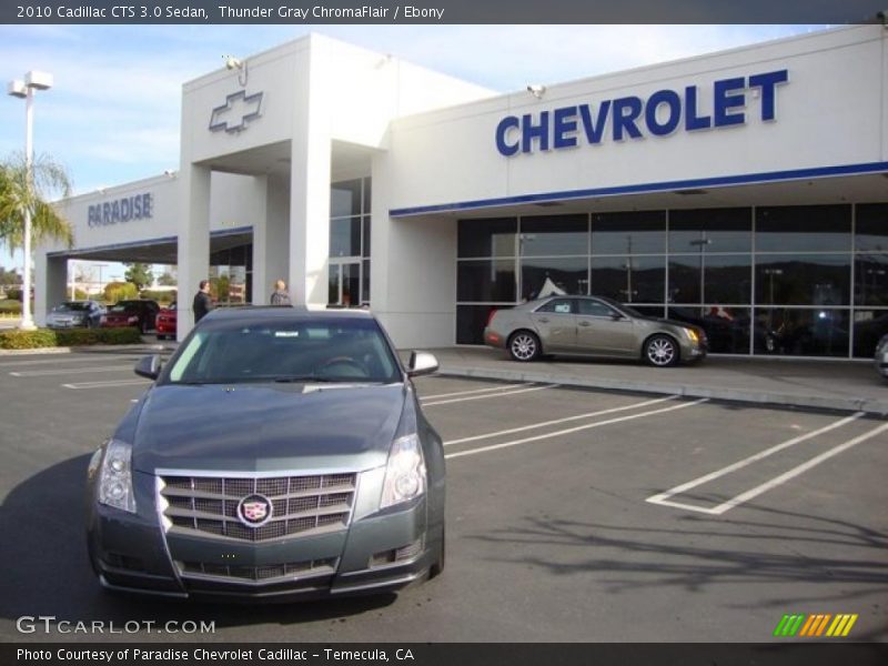 Thunder Gray ChromaFlair / Ebony 2010 Cadillac CTS 3.0 Sedan