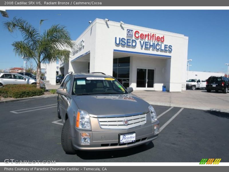 Radiant Bronze / Cashmere/Cocoa 2008 Cadillac SRX V6