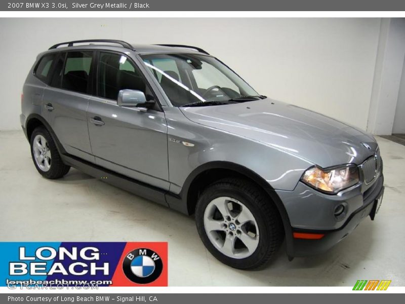 Silver Grey Metallic / Black 2007 BMW X3 3.0si