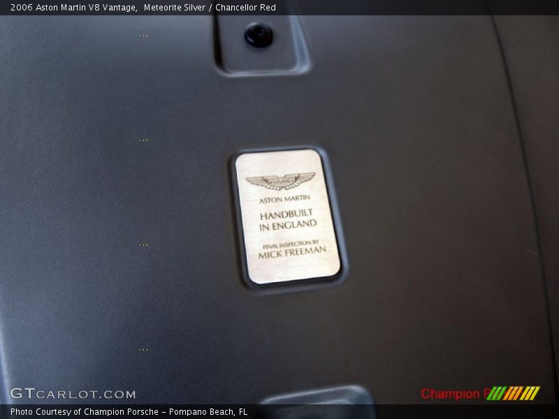 Meteorite Silver / Chancellor Red 2006 Aston Martin V8 Vantage