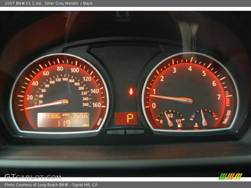 Silver Grey Metallic / Black 2007 BMW X3 3.0si