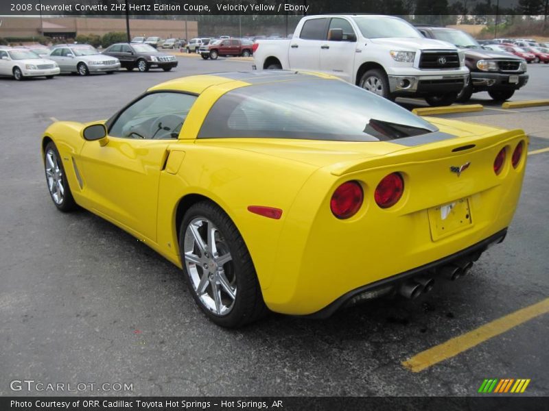 Velocity Yellow / Ebony 2008 Chevrolet Corvette ZHZ Hertz Edition Coupe