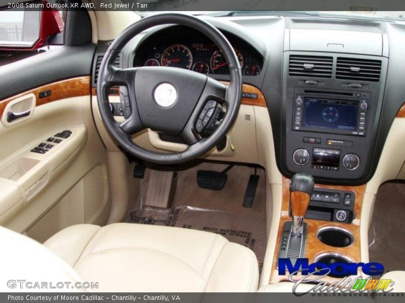 Red Jewel / Tan 2008 Saturn Outlook XR AWD