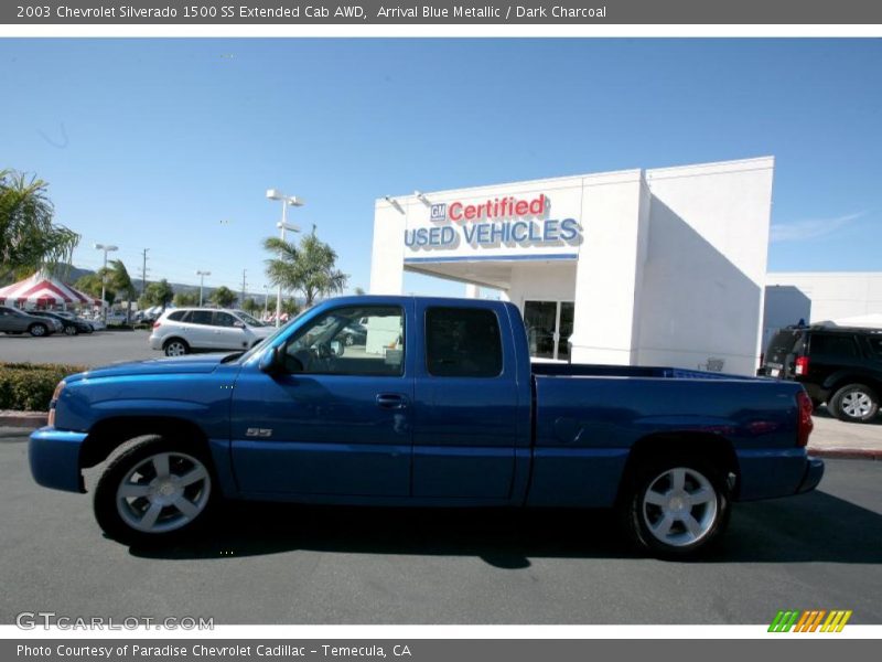 Arrival Blue Metallic / Dark Charcoal 2003 Chevrolet Silverado 1500 SS Extended Cab AWD