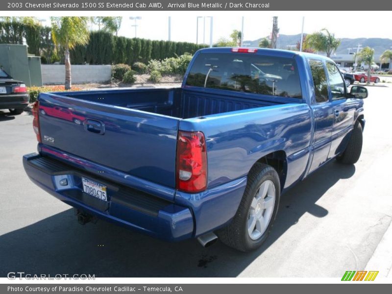 Arrival Blue Metallic / Dark Charcoal 2003 Chevrolet Silverado 1500 SS Extended Cab AWD