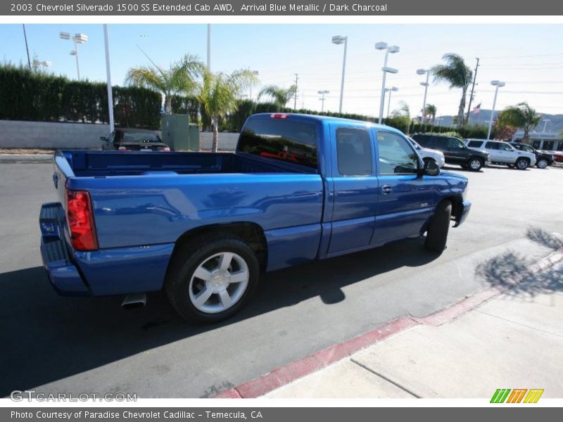 Arrival Blue Metallic / Dark Charcoal 2003 Chevrolet Silverado 1500 SS Extended Cab AWD